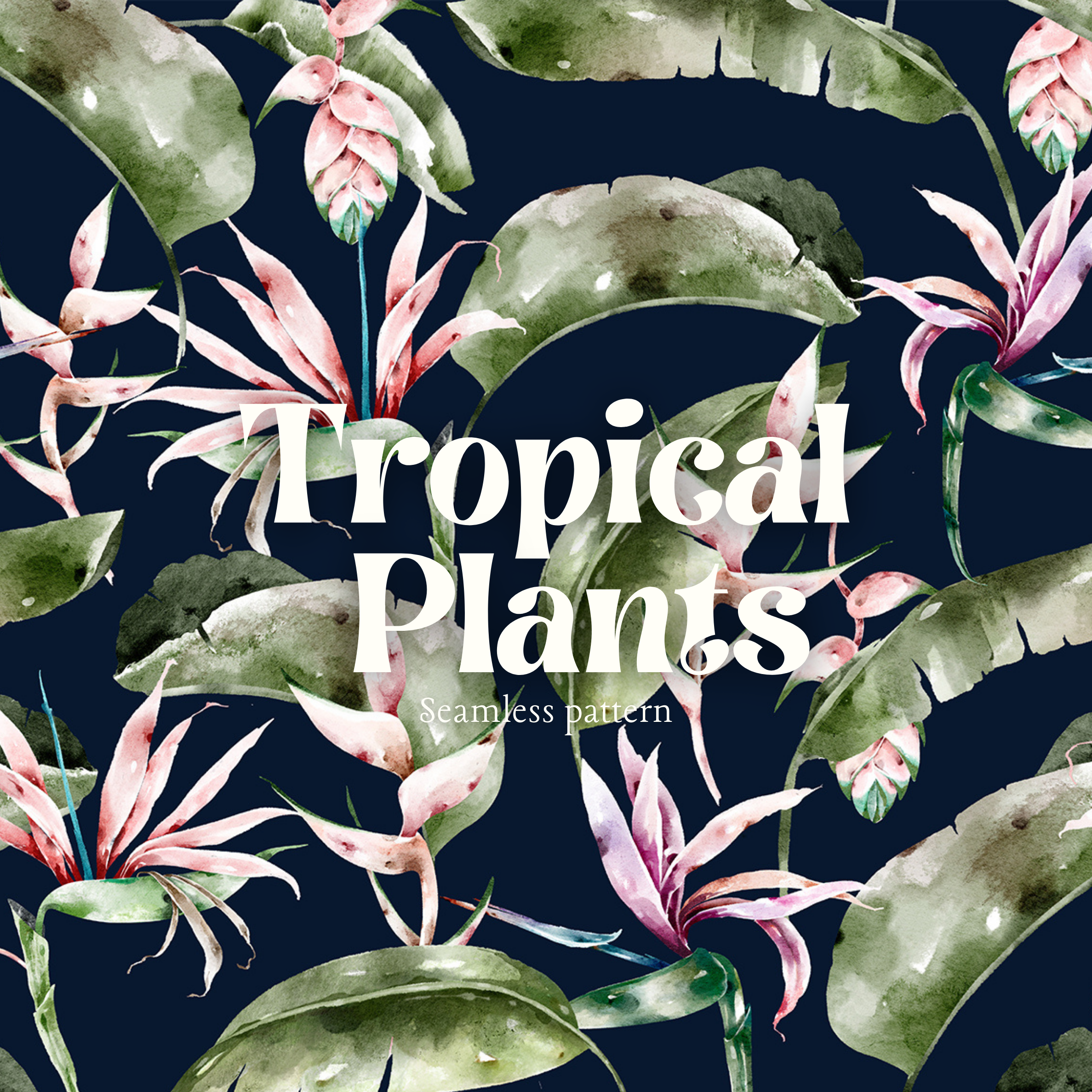 Tropical Plants Seamless Pattern