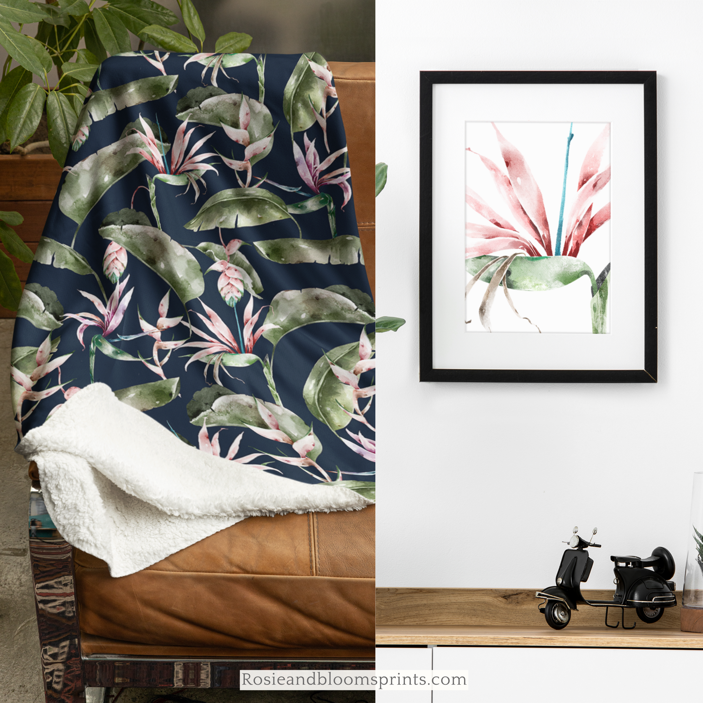 Tropical Plants Seamless Pattern