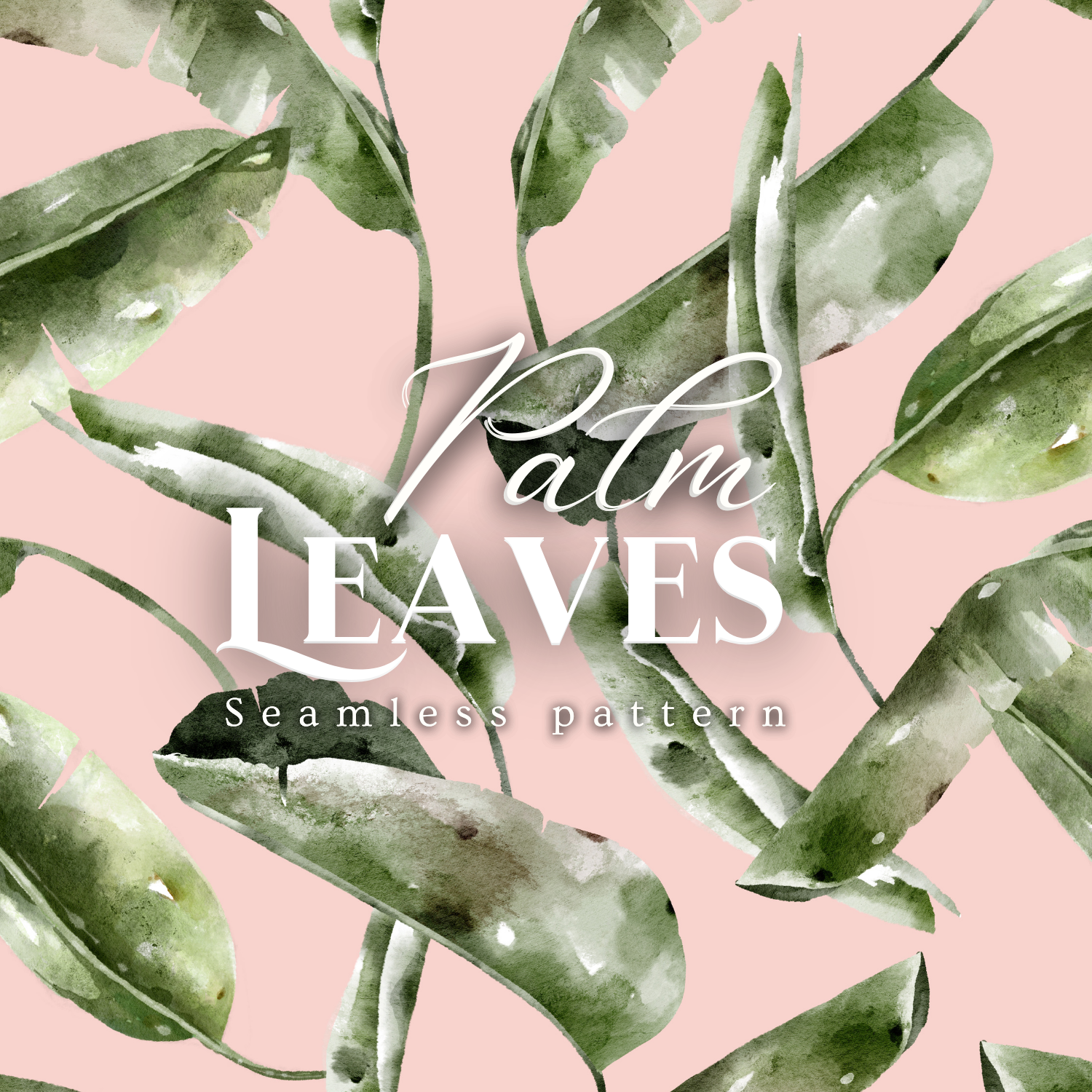 Palm Leaves Seamless Pattern 