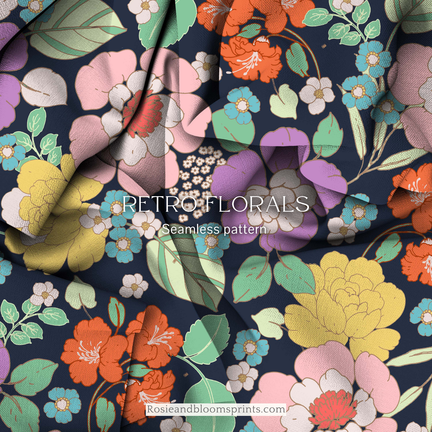 Retro Florals Seamless Pattern-246