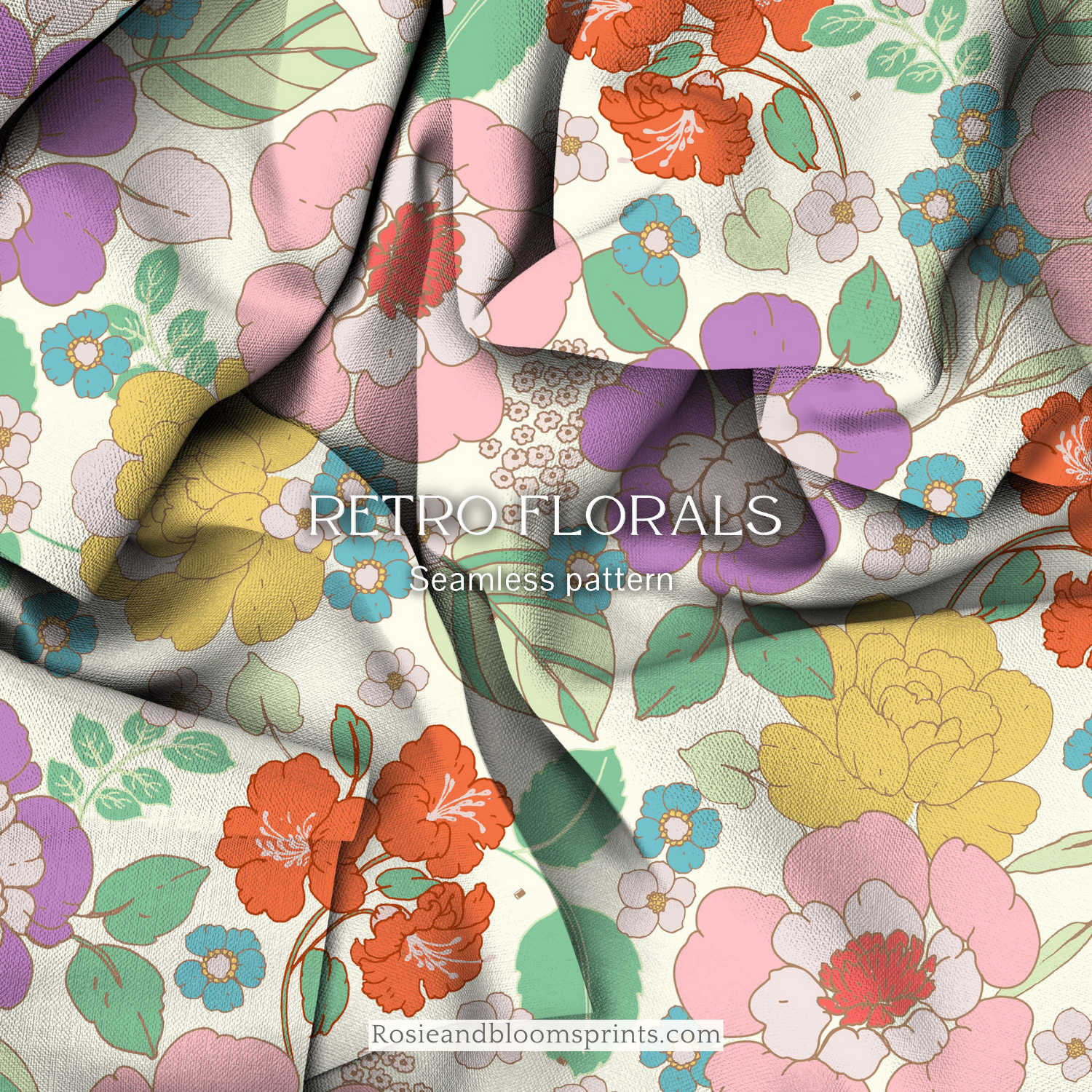 Retro Florals Seamless Pattern-246