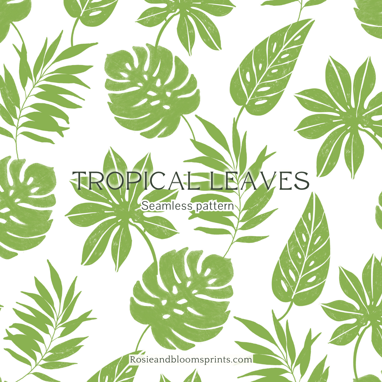 Tropical Leaves Seamless Pattern-014