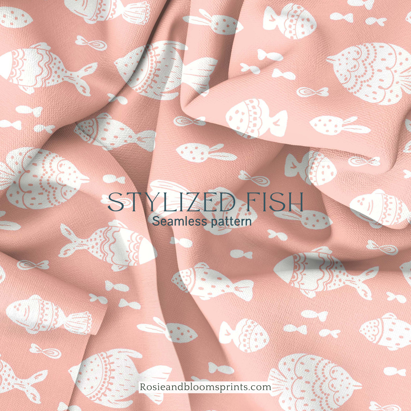Stylized Fish Seamless Pattern - 060