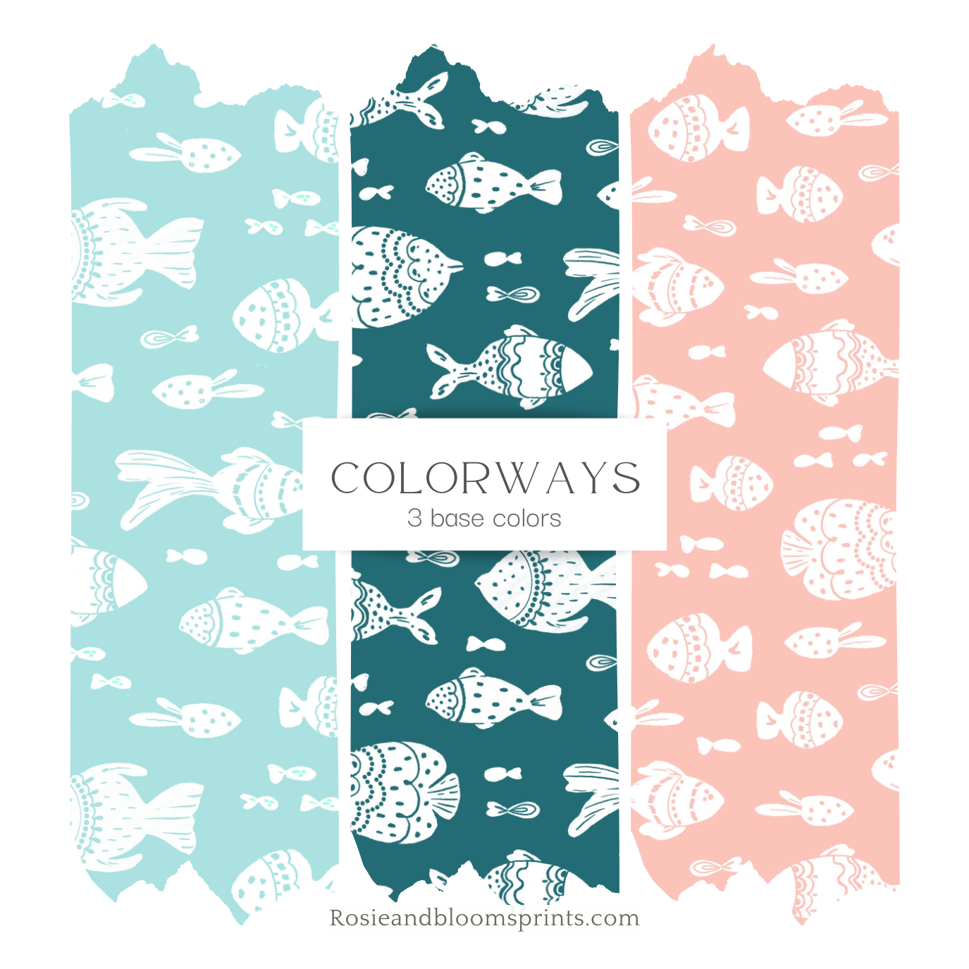Stylized Fish Seamless Pattern - 060