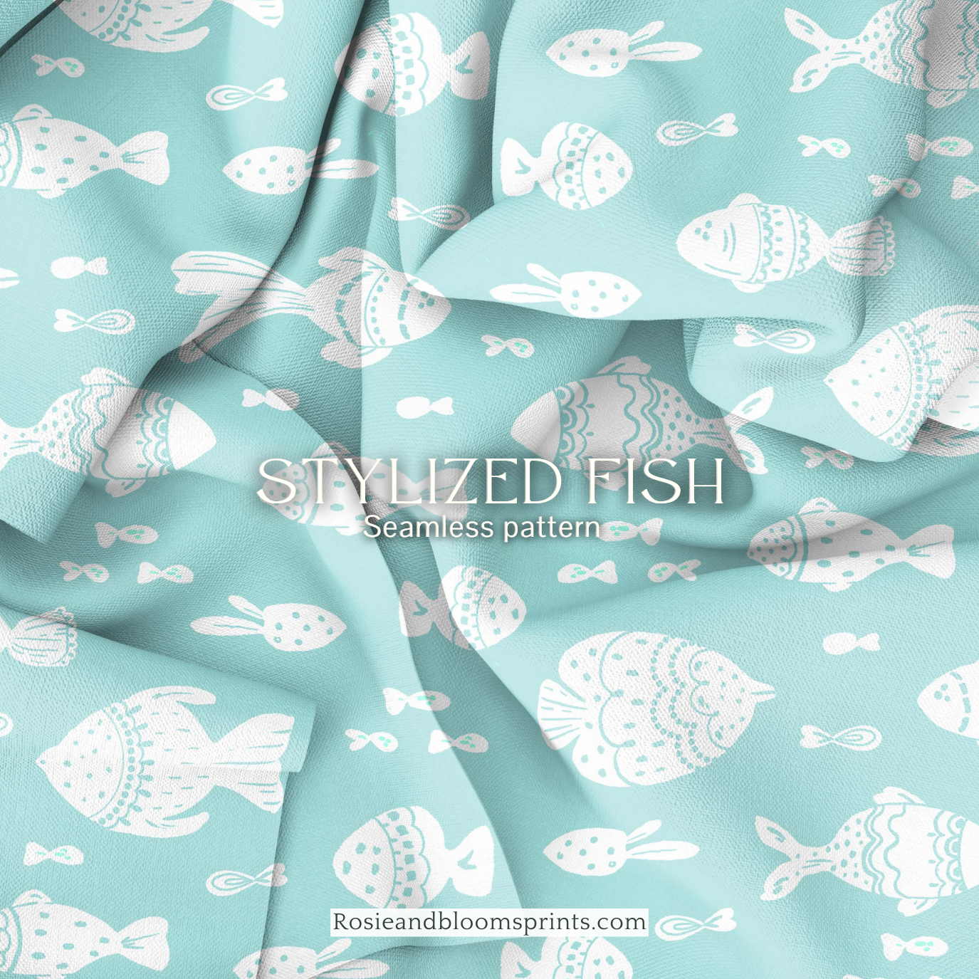 Stylized Fish Seamless Pattern - 060