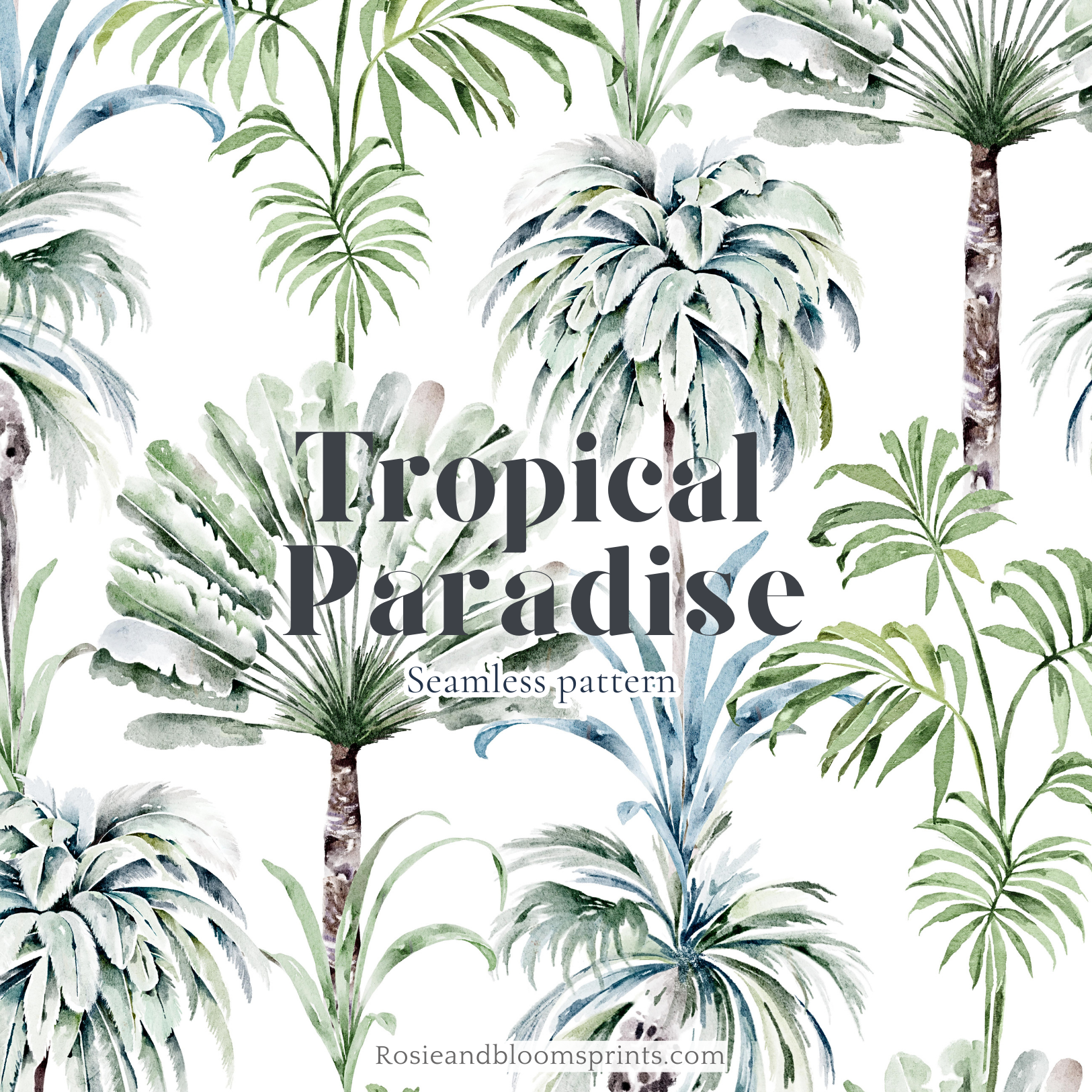 Tropical Paradise Seamless Pattern (Signature Print)