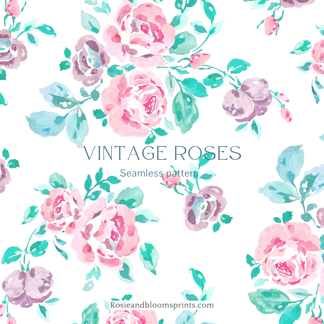 Vintage Roses Seamless Pattern- 194