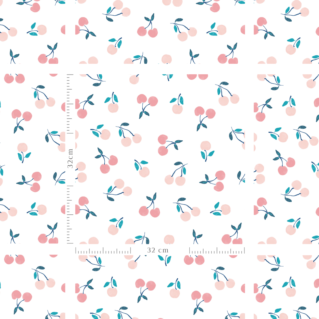 Pastel cherries Seamless Pattern-124