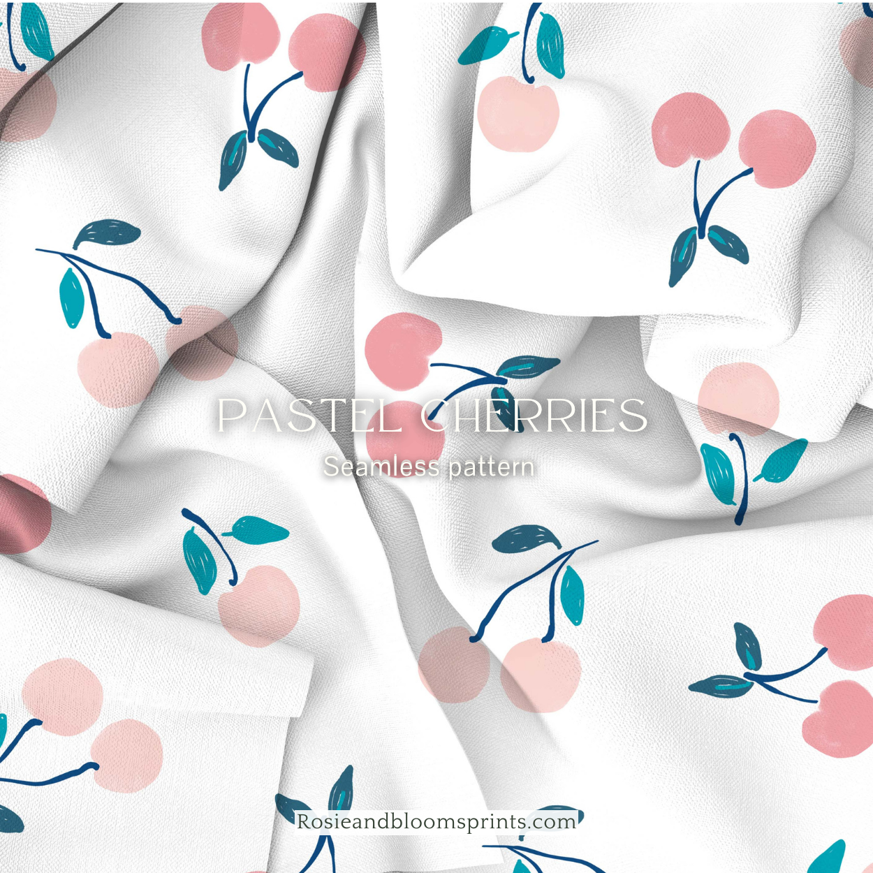 Pastel cherries Seamless Pattern-124