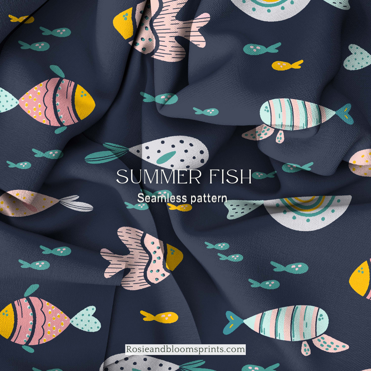 Summer Fish Seamless pattern-058