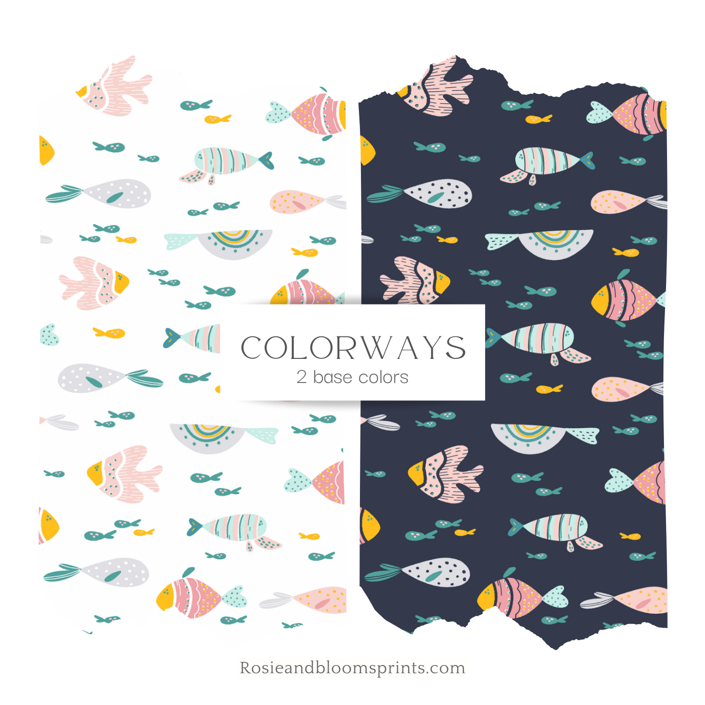 Summer Fish Seamless pattern-058