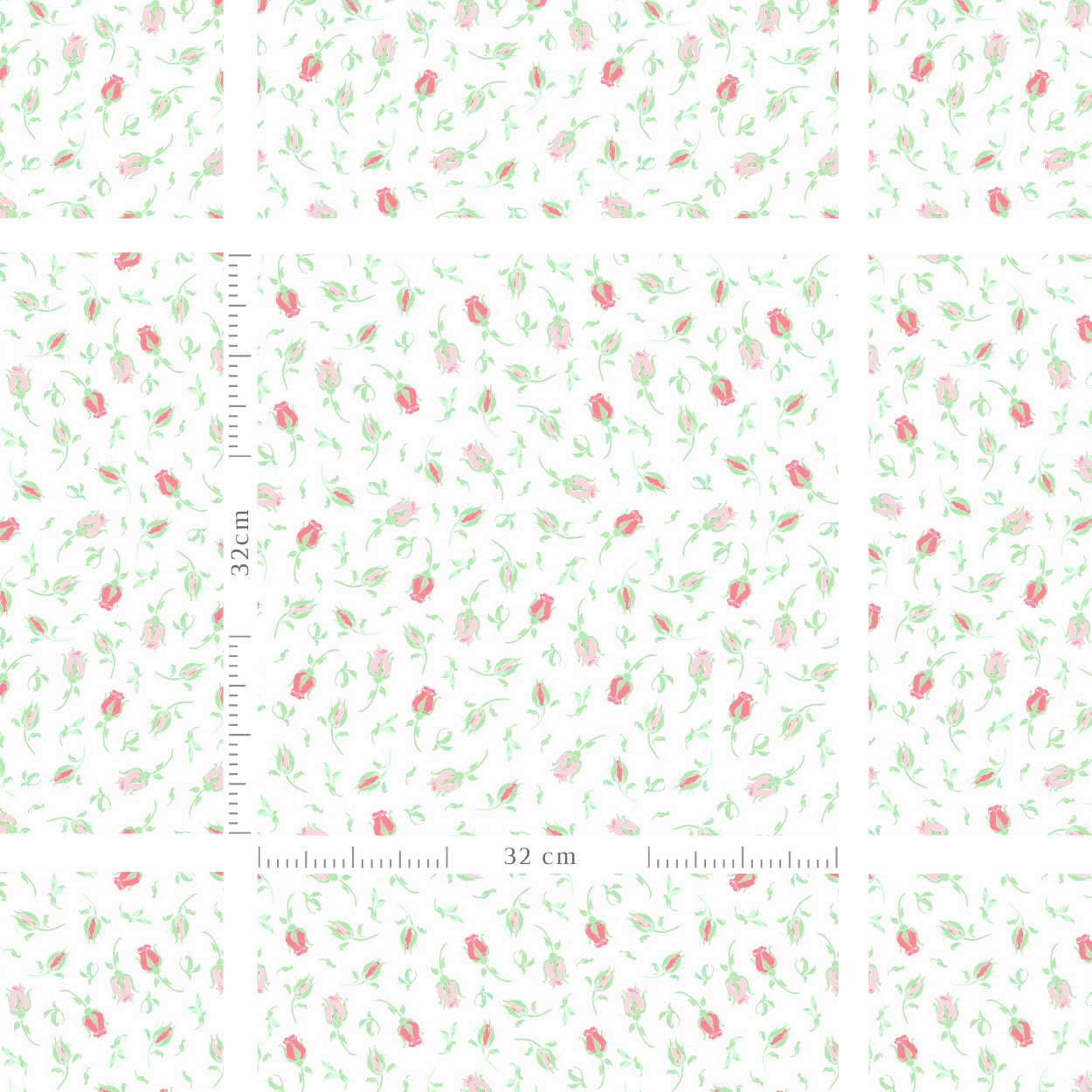 Ditsy Rose Buds Seamless Pattern-176