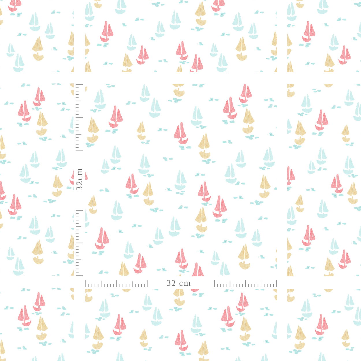 Mini Sailing Ship Seamless Pattern-111