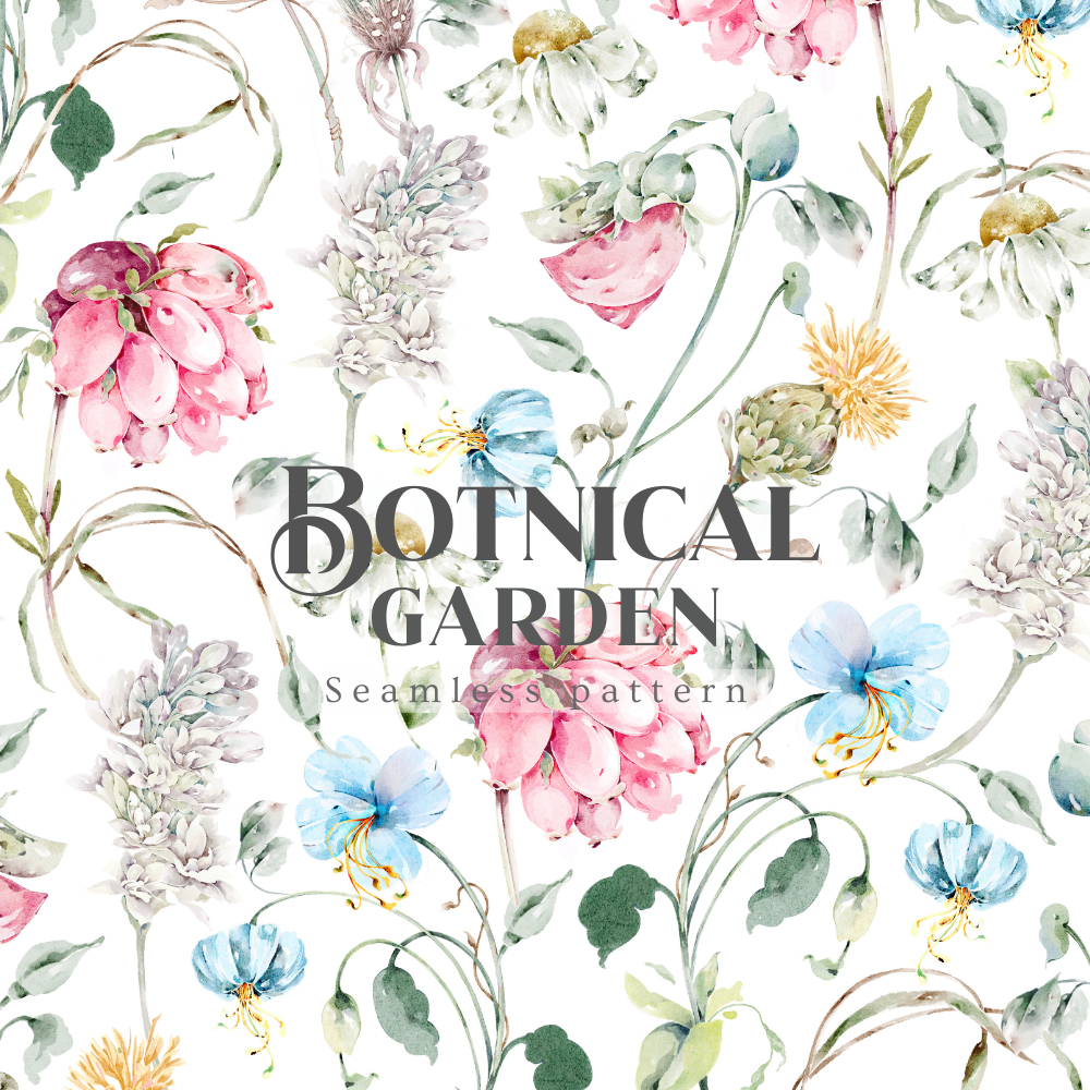 Botanical Garden Seamless Pattern 