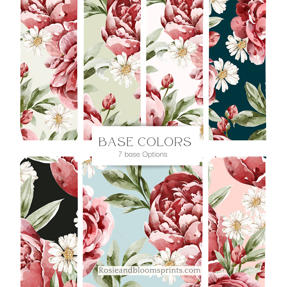 Red Peonies Set- (Pattern and Compositions)