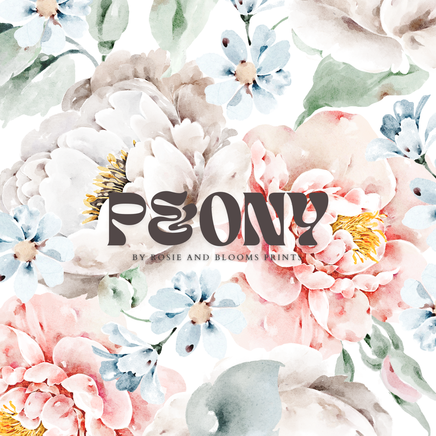 Peony Seamless pattern