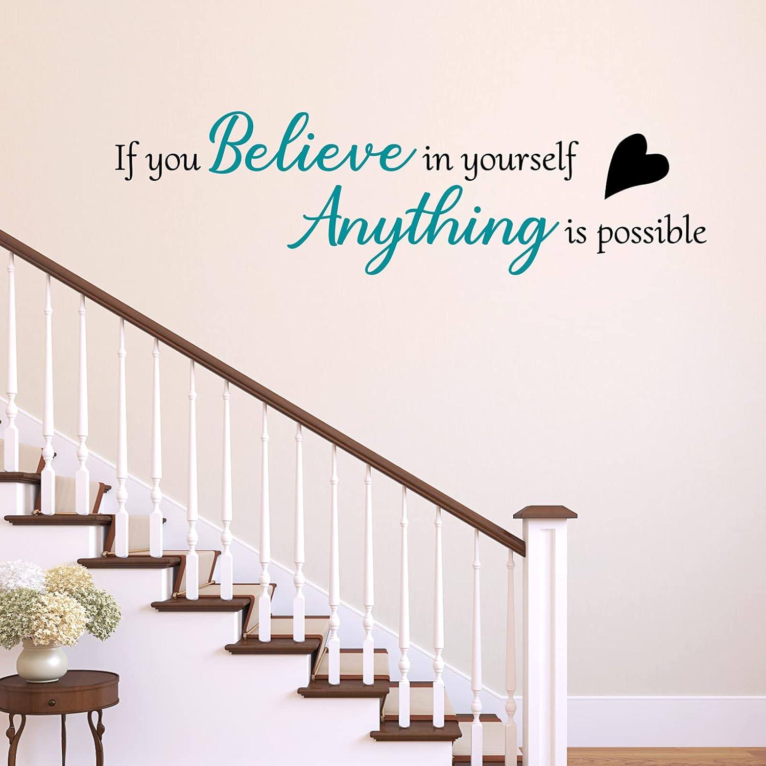 3 Sheets Vinyl Wall Quotes Stickers, Inspirational Saying Wall Decals Ability Motivation Attitude Quotes Stickers for Home Office School Classroom Teen Dorm Room Wall