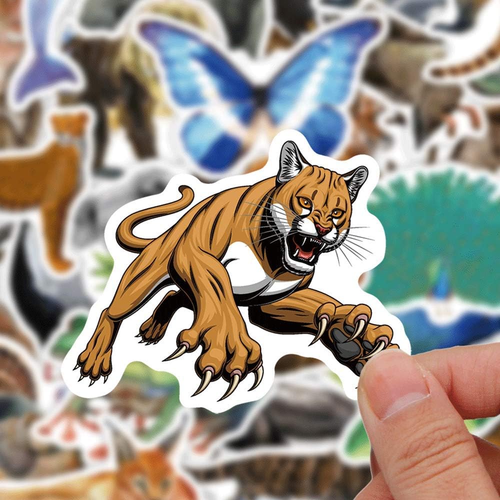 160 Pcs Cute Realistic Animal Vinyl Stickers for Kids Teachers Students School Supplies Zoo Animal Waterproof Water Bottle Stickers for Laptop Scrapbook Binders Skateboard Bike Bumper Helmet