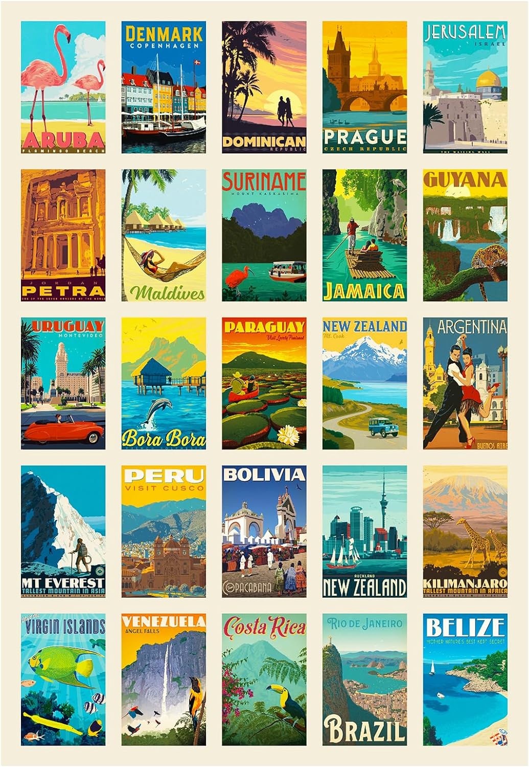 World-Famous Landmarks Travel Stickers 100PCS Waterproof Sticker Set(4Sheets/25Pcs) Water Bottle Stickers for Laptop Bikes Scrapbook Journal Teens Adults Girls and Boys Kids Luggage Stickers Pack