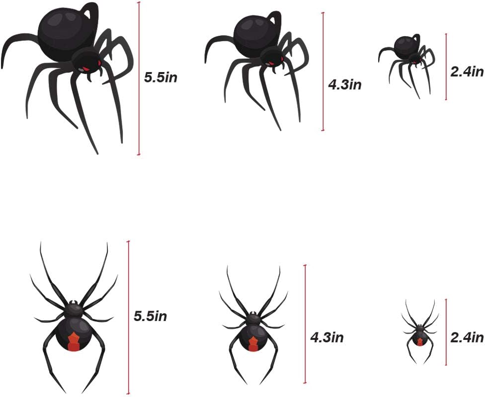 107 Piece Halloween Party Decorations Black Bats Spiders Glass Window Clings Decals Stickers for Halloween Party Supplies Favor