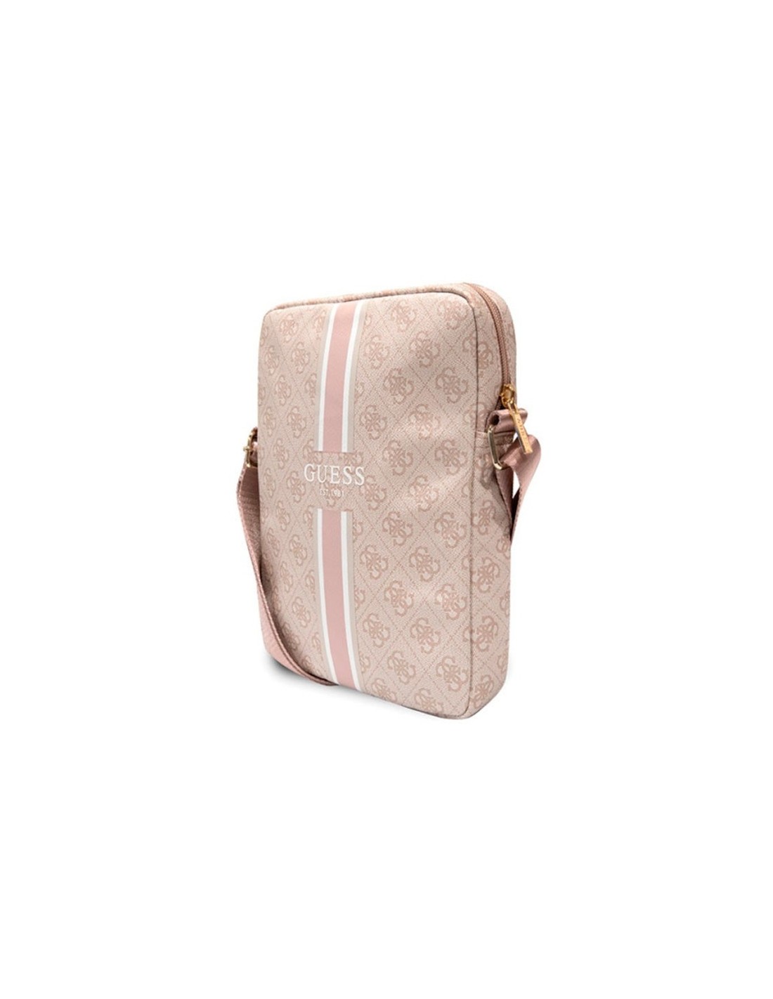 Bandolera tablet Guess 4G Stripe rosa