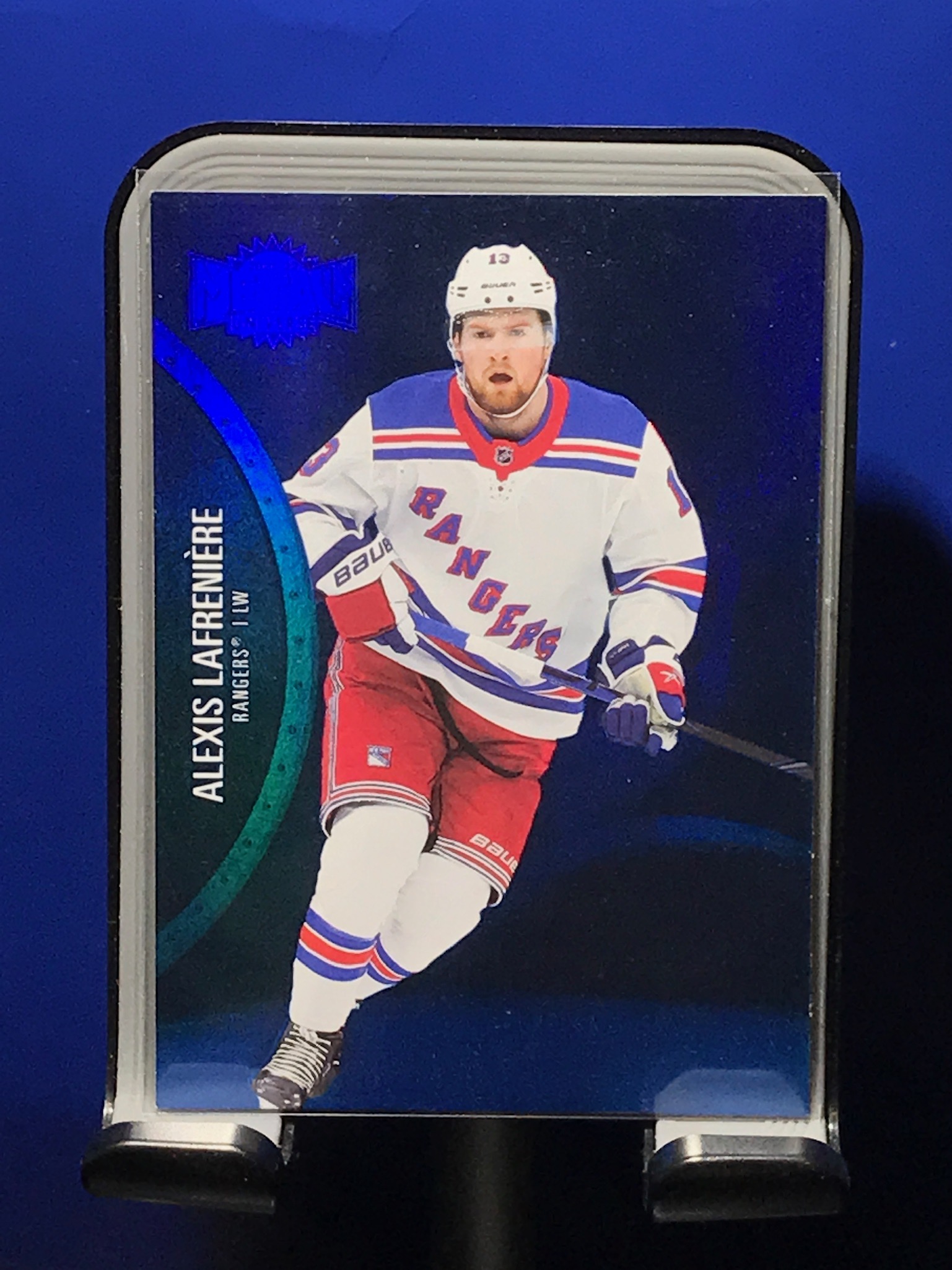 2021-22 SkyBox NHL Metal Universe Alexis Lafreniere Blue Spectrum #33