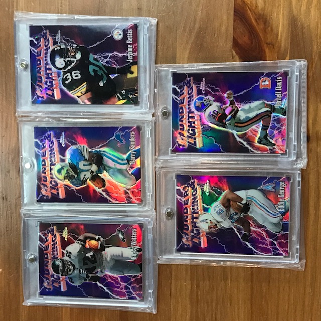 1997 Topps Chrome Football Seasons Best - Thunder & Lightning Refractor Complete Chase Card Set