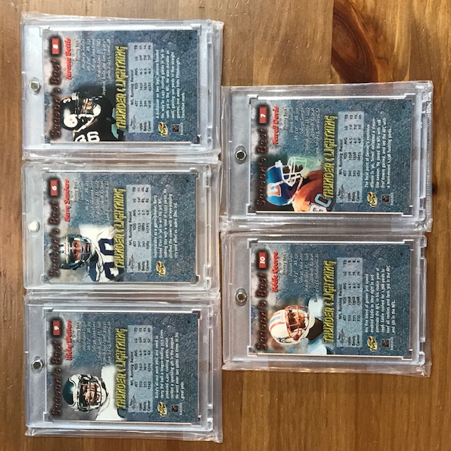 1997 Topps Chrome Football Seasons Best - Thunder & Lightning Refractor Complete Chase Card Set