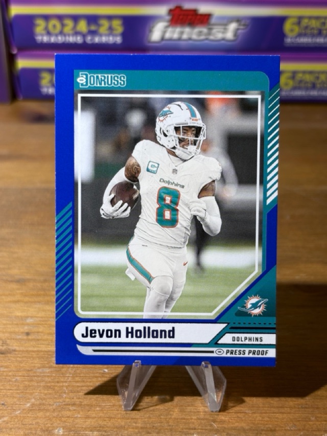 2024 Donruss -Jevon Holland - Miami Dolphins - Press Proof Blue #208