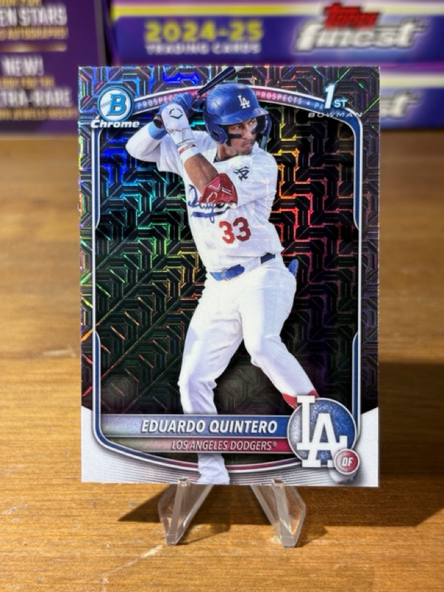 2025 Bowman - Chrome Prospects Mojo Refractor - Eduardo Quintero - Los Angeles Dodgers - BCP-115