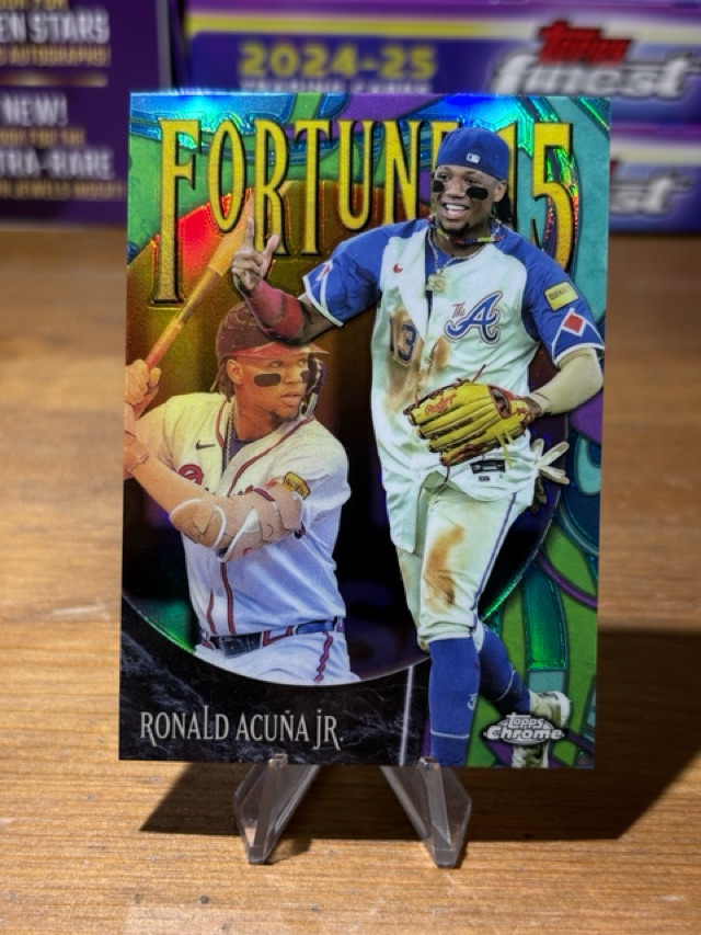 2025 Topps Chrome - Fortune 15 - Ronald Acuña Jr. - Atlanta Braves - F15-4