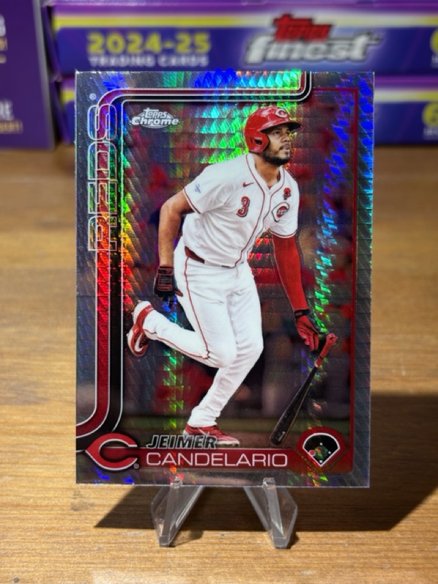 2025 Topps Chrome - Prism Refractors - Jeimer Candelario - Cincinnati Reds - 85