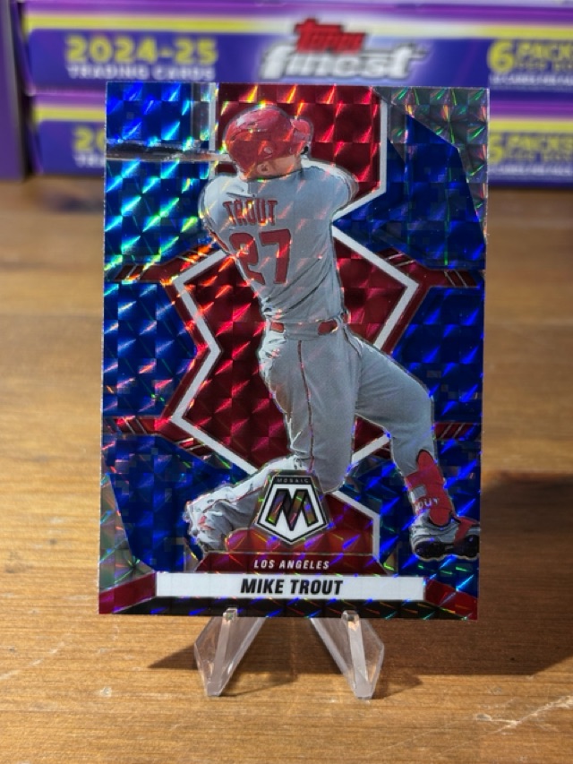 2022 Panini Mosaic - Blue Camo Mosaic - Mike Trout - Los Angeles Angels - 98