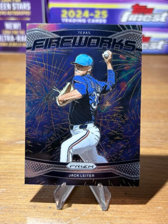 2025 Panini Prizm - Fireworks - Jack Leiter - Texas Rangers - 7