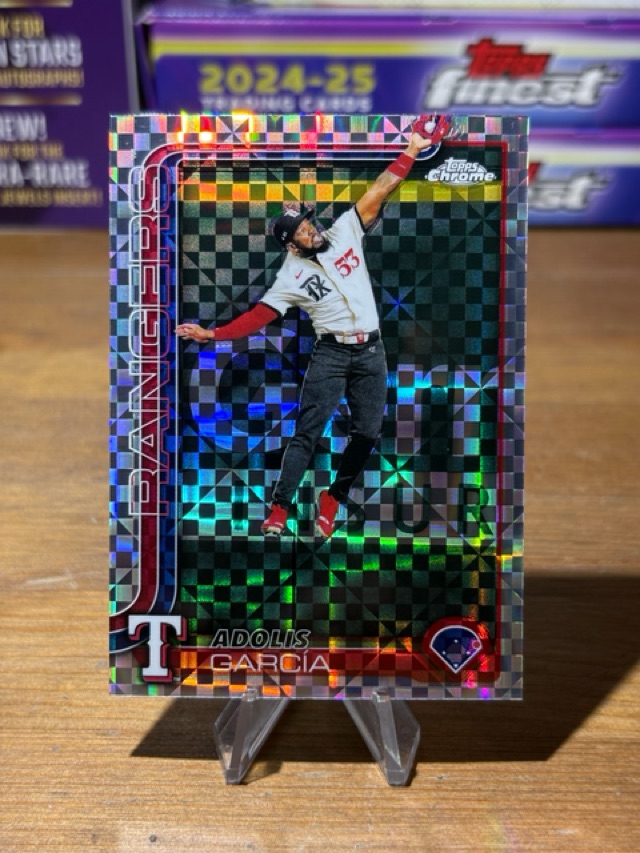 2025 Topps Chrome - X-Fractors - Adolis Garcia - Texas Rangers - 293