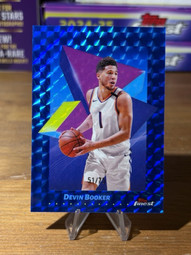 2024-25 Finest - Blue Geometric Refractor - Devin Booker - Phoenix Suns - 75