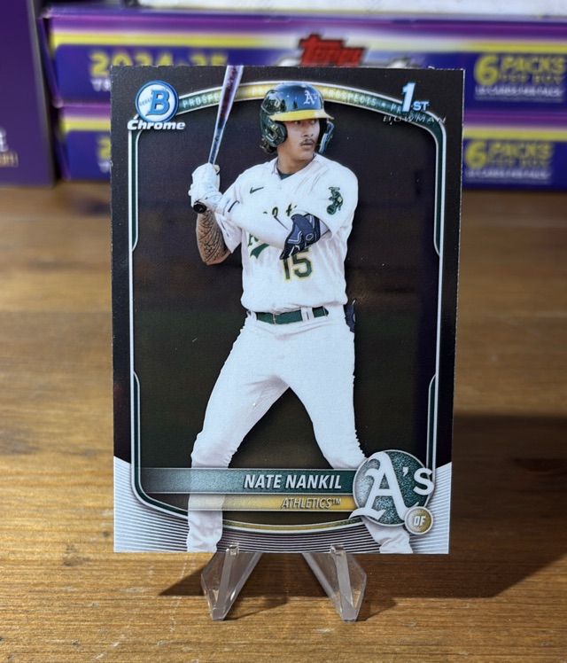 2025 Bowman - Chrome Prospects - Nate Nankil - Athletics - BCP-102