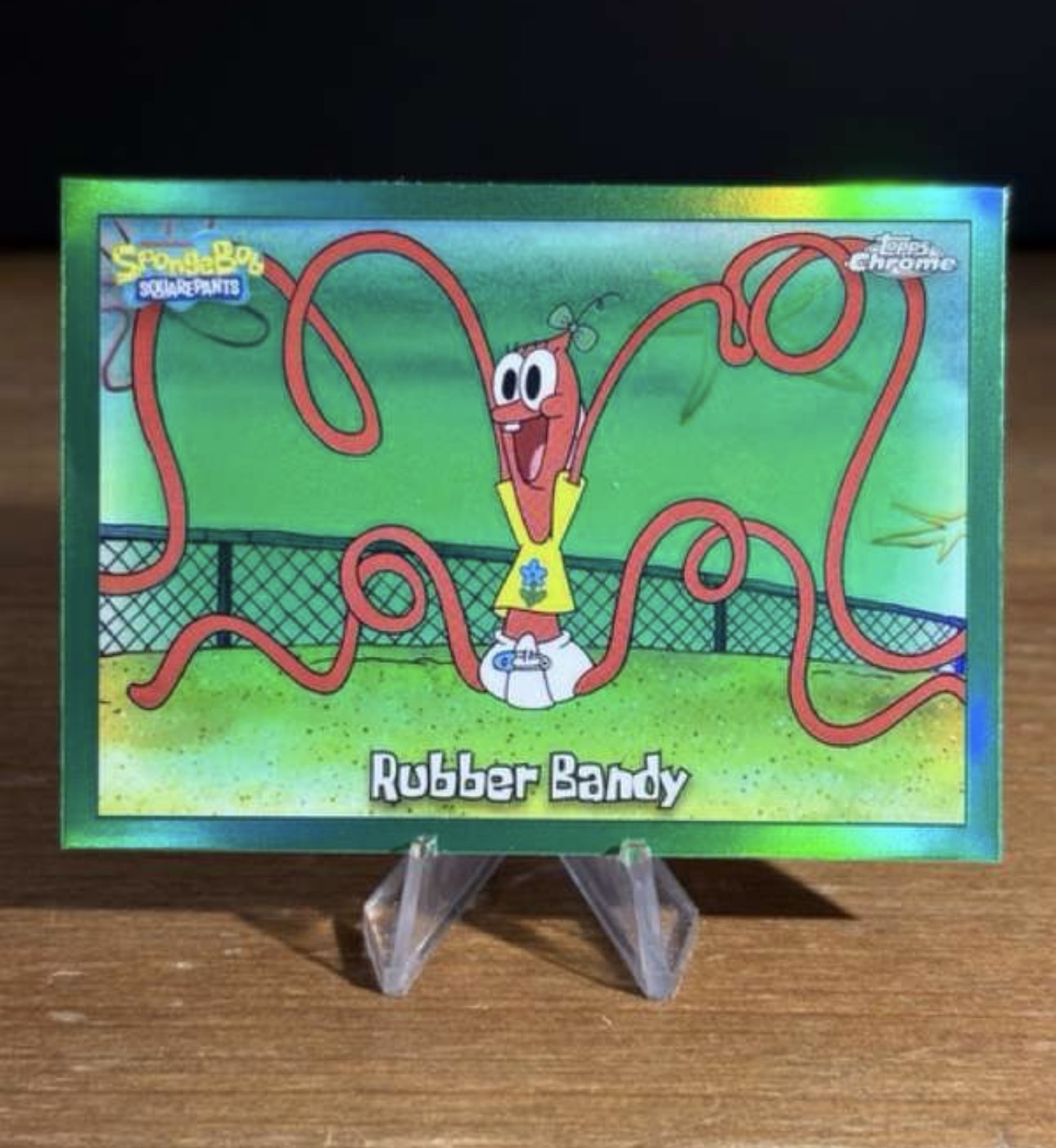 2025 Topps Chrome - SpongeBob SquarePants 25th Anniversary - #140 Rubber Bandy - Kelp Green