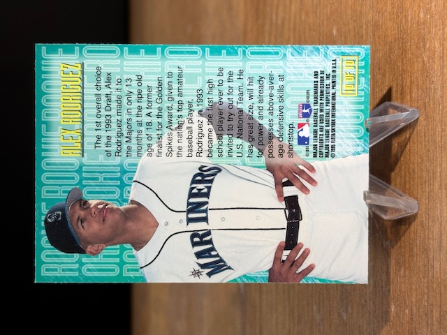 1995 SkyBox Emotion Alex Rodriguez Rookie 10 of 10 