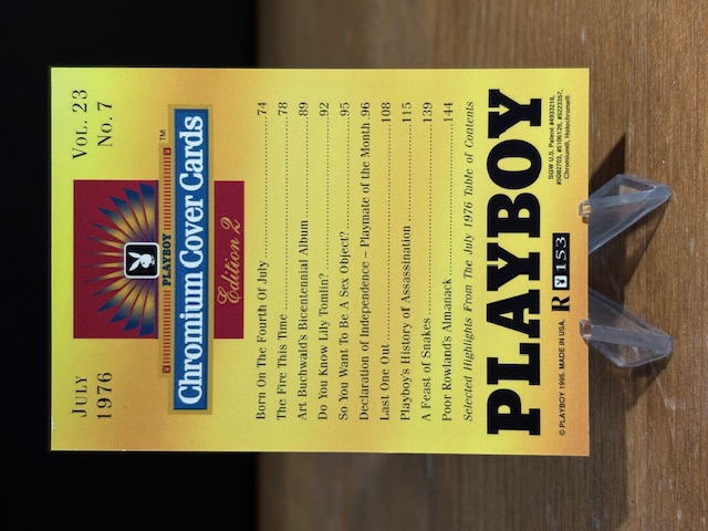 1995 Playboy Chromium Cover Cards - Edition 2 - Refractor