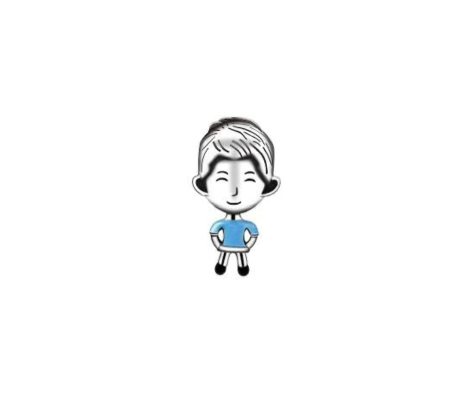 Charm niño azul