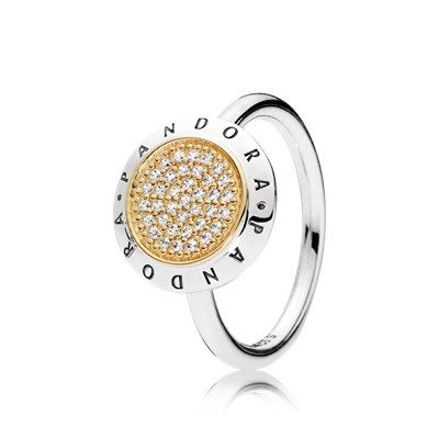 Anillo Pandora Signature con dorado 