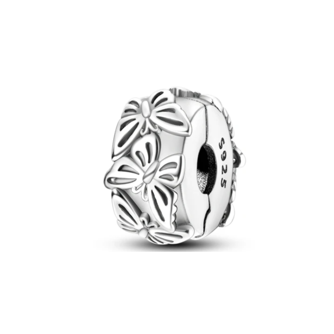 Clip mariposa plata 