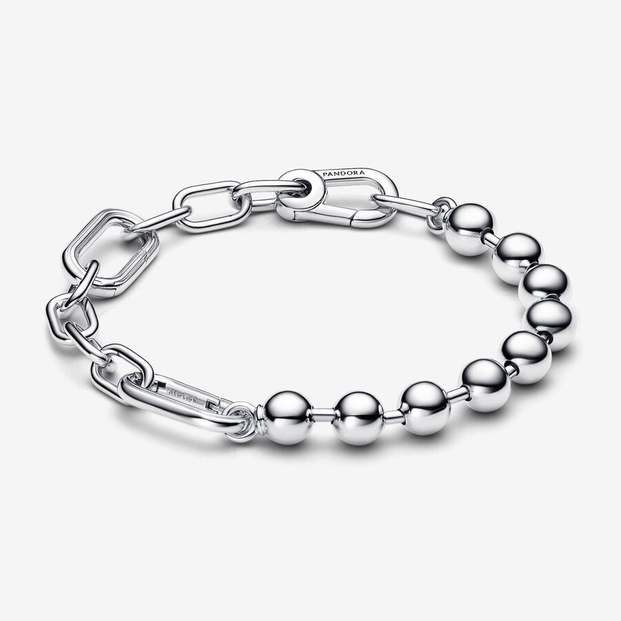Pulsera de Eslabones Link y Cuentas Metálicas Pandora ME