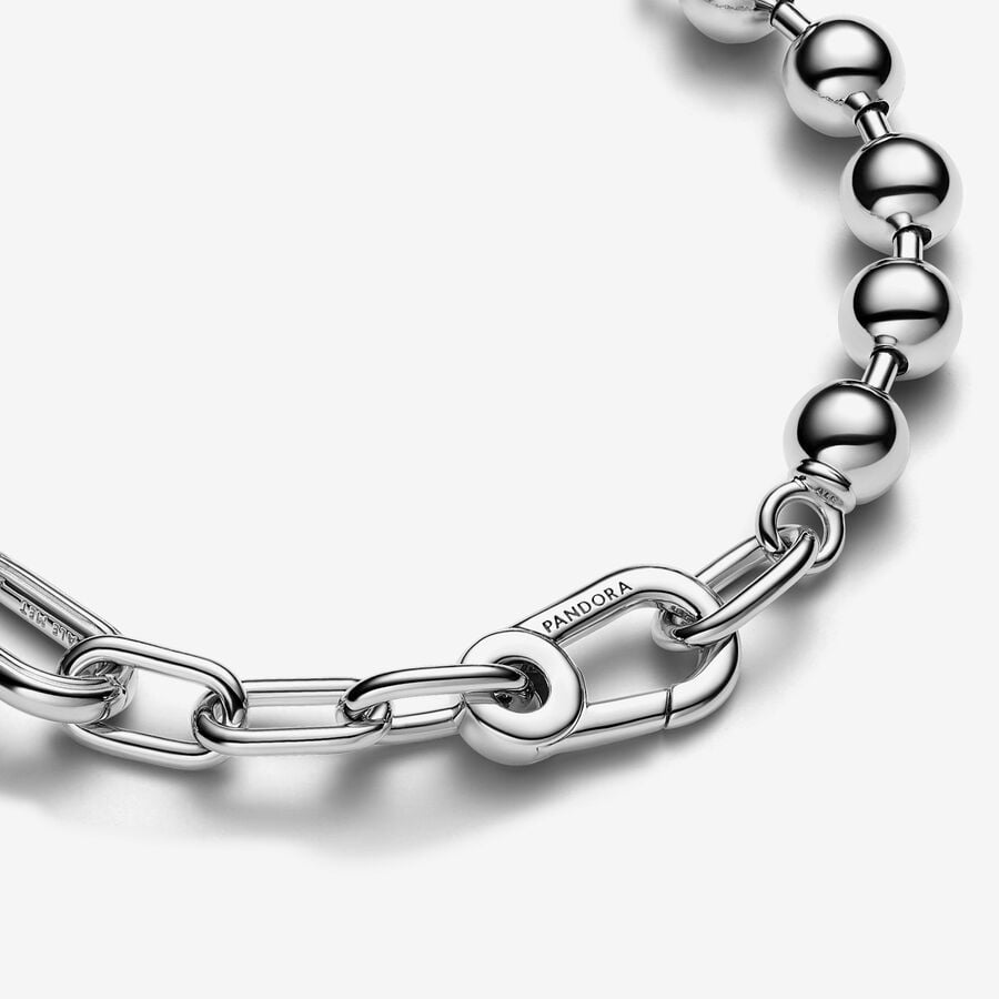 Pulsera de Eslabones Link y Cuentas Metálicas Pandora ME