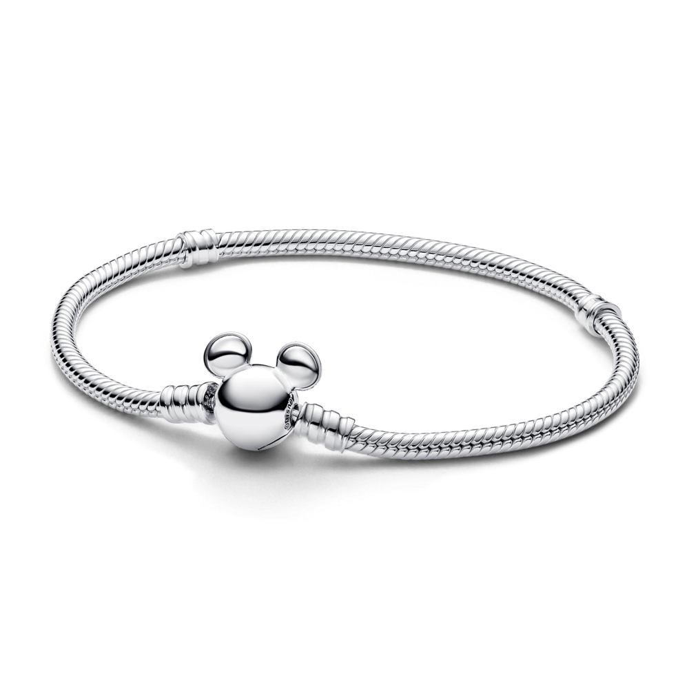 Pulsera Moments Cadena de Serpiente con Cierre Mickey Mouse de Disney