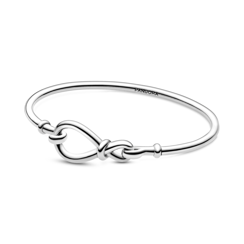 Pulsera cadena de serpiente nudo infinito rígida 