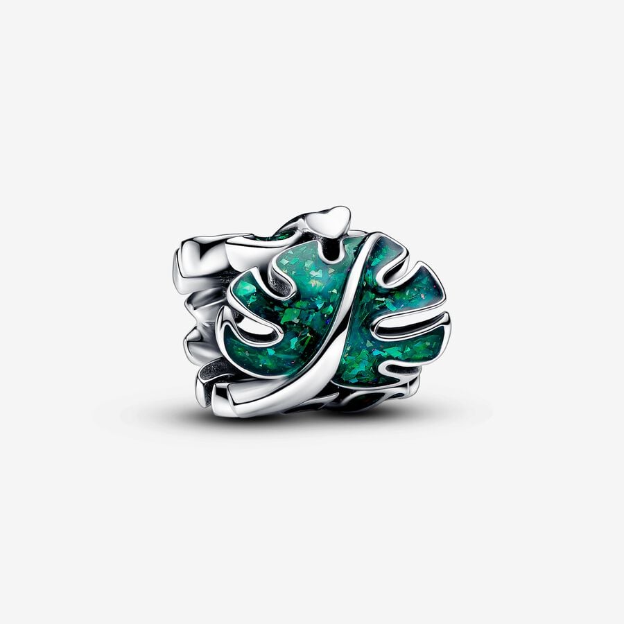 Charm Hojas de Monstera Verdes