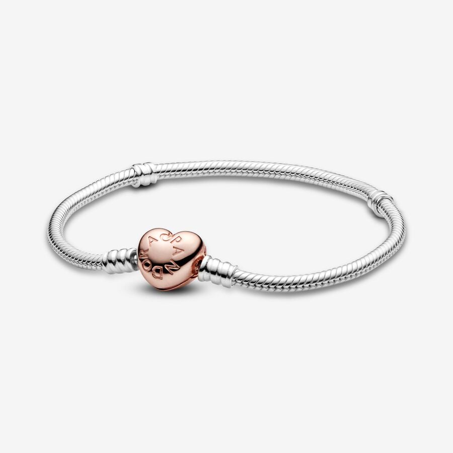 Pulsera Pandora Moments con cierre de Corazón 