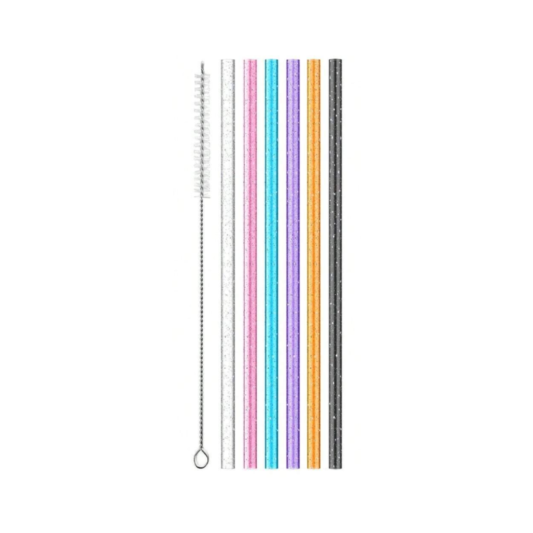 Kit de 5 pitillos delgado de colores brillantes y un lava pitillos para Stanley